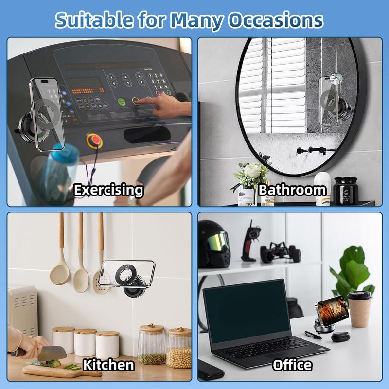 360 Rotating Magnetic Phone Mount for Vehicles and Surfaces - Compatible with iPhone and Android