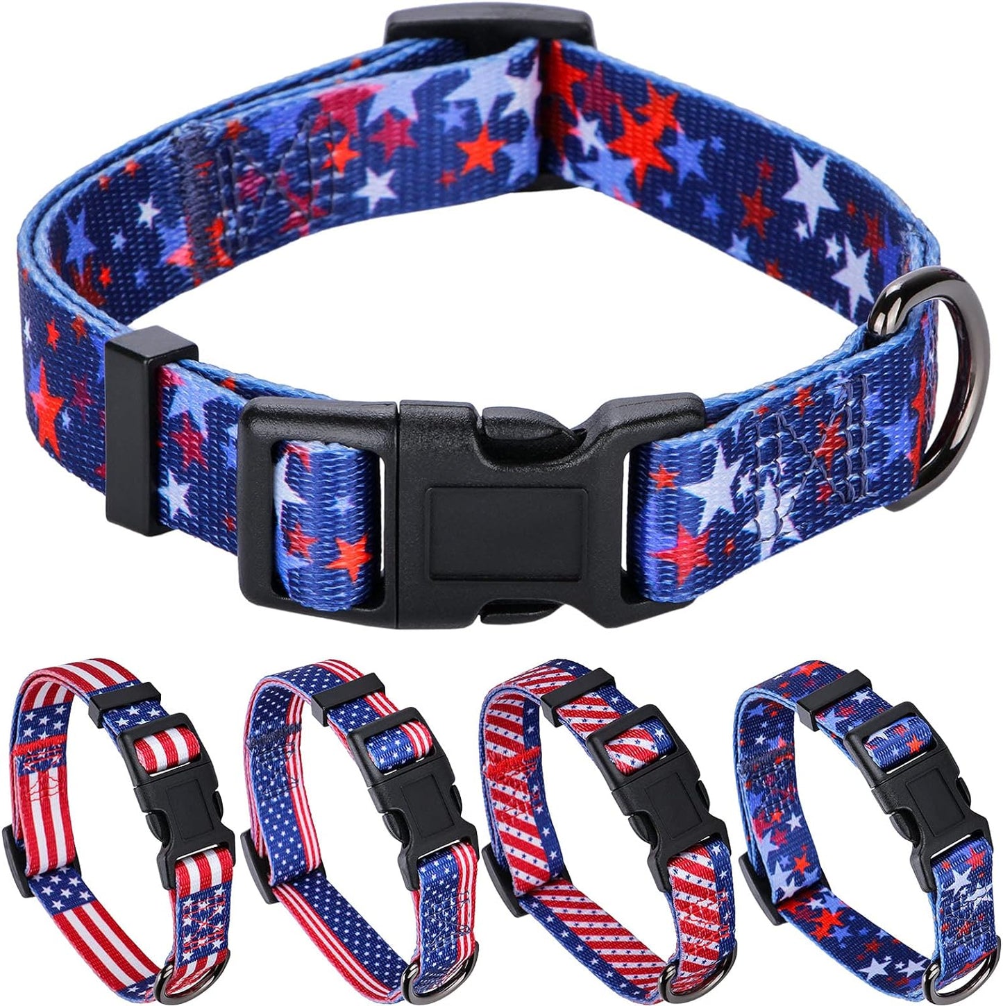 American Flag Dog Collar Independence Day Fourth of July the Great America Dog Collars Small
