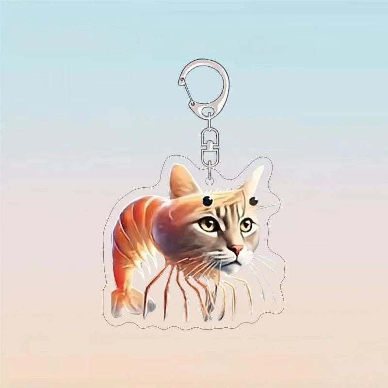Meme Funny Italian Brain Rot Tralalero Tralala Tung Tung Tung Sahur Brr Brr Patapim Animals Acrylic Keychains Gift DIY Pendant