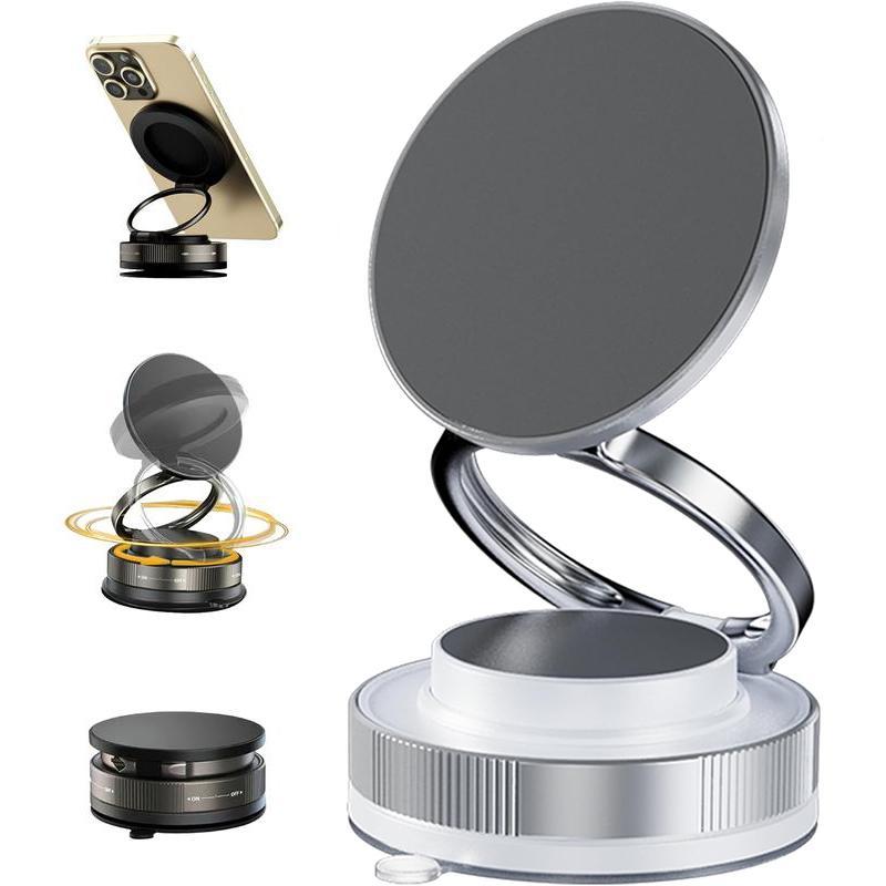 360 Rotating Magnetic Phone Mount for Vehicles and Surfaces - Compatible with iPhone and Android
