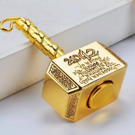 Transform Your Playtime: 3-in-1 Thor's Hammer Coin Spinner - Ultimate High-Speed Fidget Toy for Outdoor Fun!