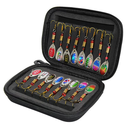 Fishing Spoon Lure Set - Metal Baits for Trout and Bass Fishing, Available in 5, 16, or 20 Pieces with Storage Case