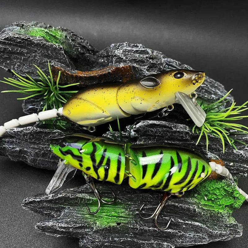 Artificial Rat Fishing Lure - 80mm 15g Vivid Plastic Crankbait for Pike Fishing Tackle Accessories