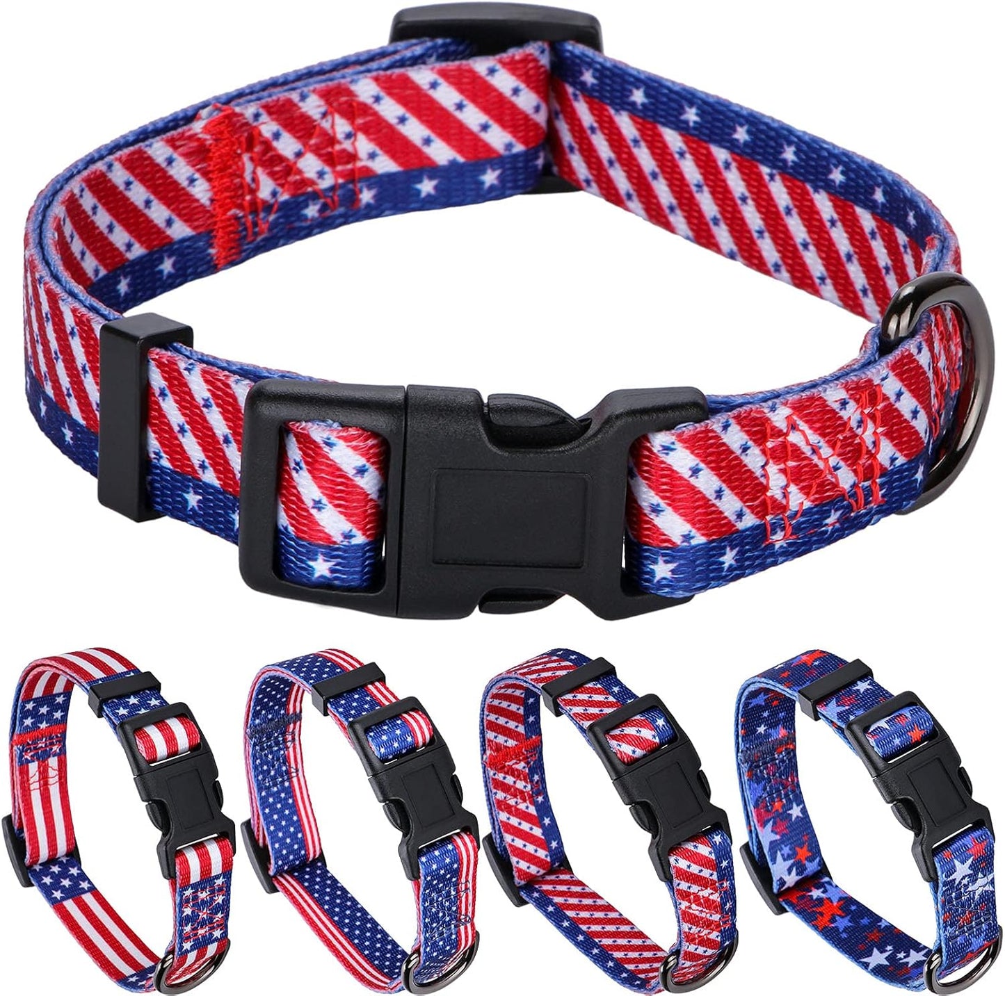 American Flag Dog Collar Independence Day Fourth of July the Great America Dog Collars Small