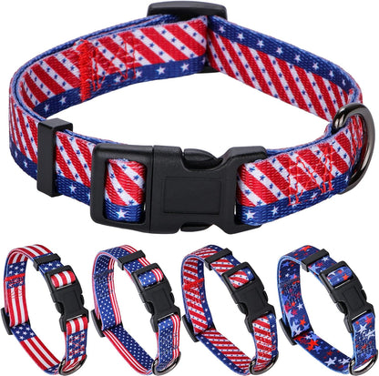 American Flag Dog Collar Independence Day Fourth of July the Great America Dog Collars Small
