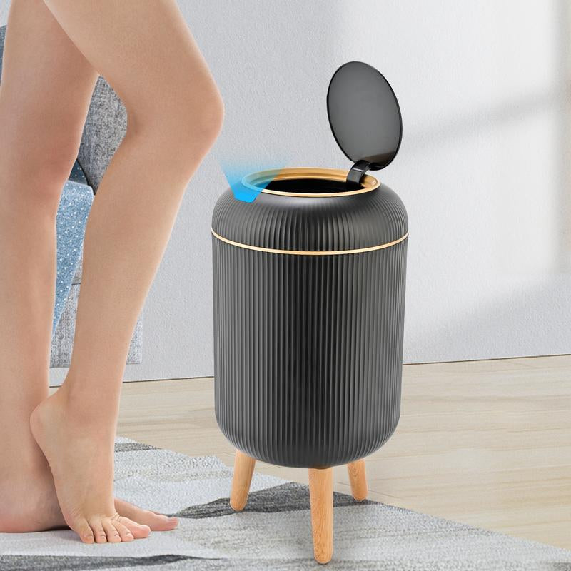 Effortlessly Clean & Elegant: Pukomc Touch-Free Motion Sensor Trash Can - Waterproof Waste Bin for Every Space