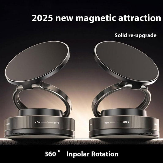 360 Rotating Magnetic Phone Mount for Vehicles and Surfaces - Compatible with iPhone and Android