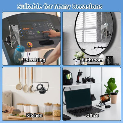 360 Rotating Magnetic Phone Mount for Vehicles and Surfaces - Compatible with iPhone and Android