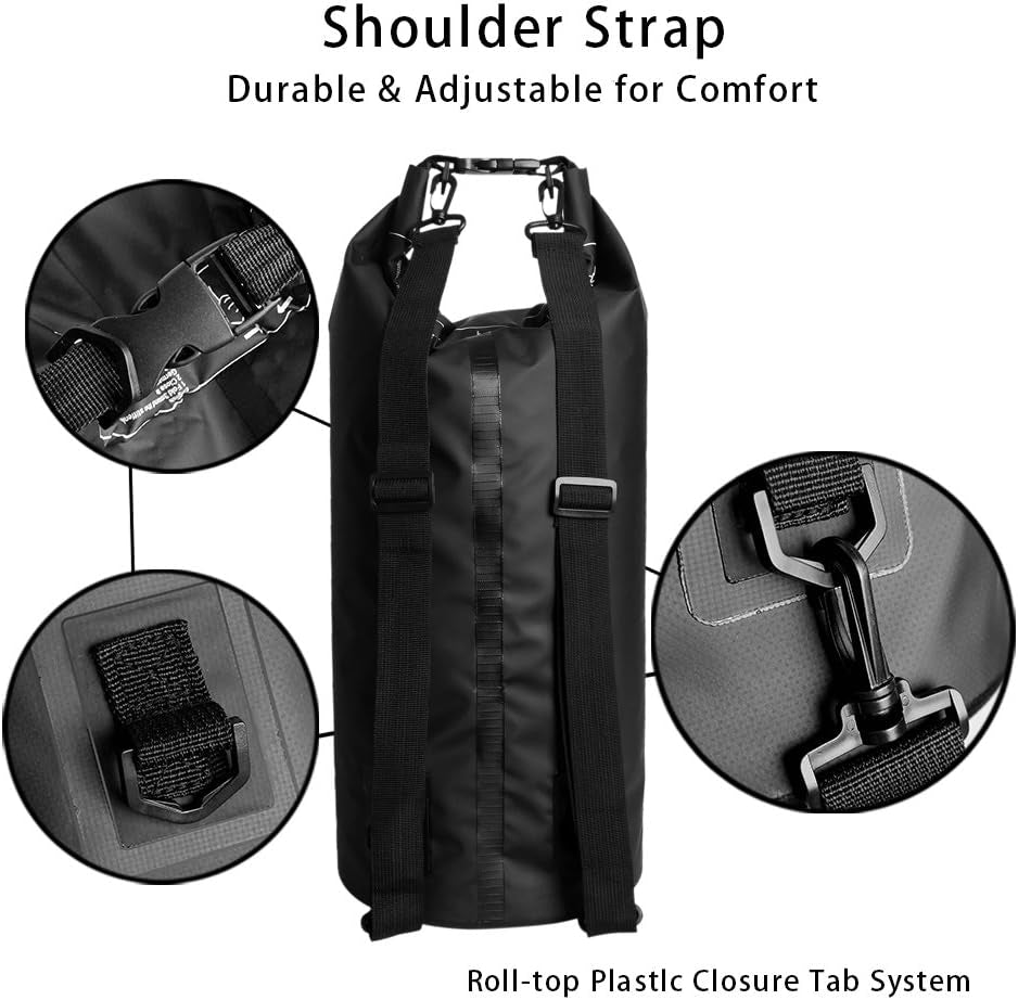 Floating Waterproof Dry Sack - Available in 2L, 5L, 10L, 20L, and 30L for Boating, Kayaking, Hiking, Snowboarding, Camping, Rafting, Fishing, and Backpacking