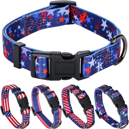 American Flag Dog Collar Independence Day Fourth of July the Great America Dog Collars Small