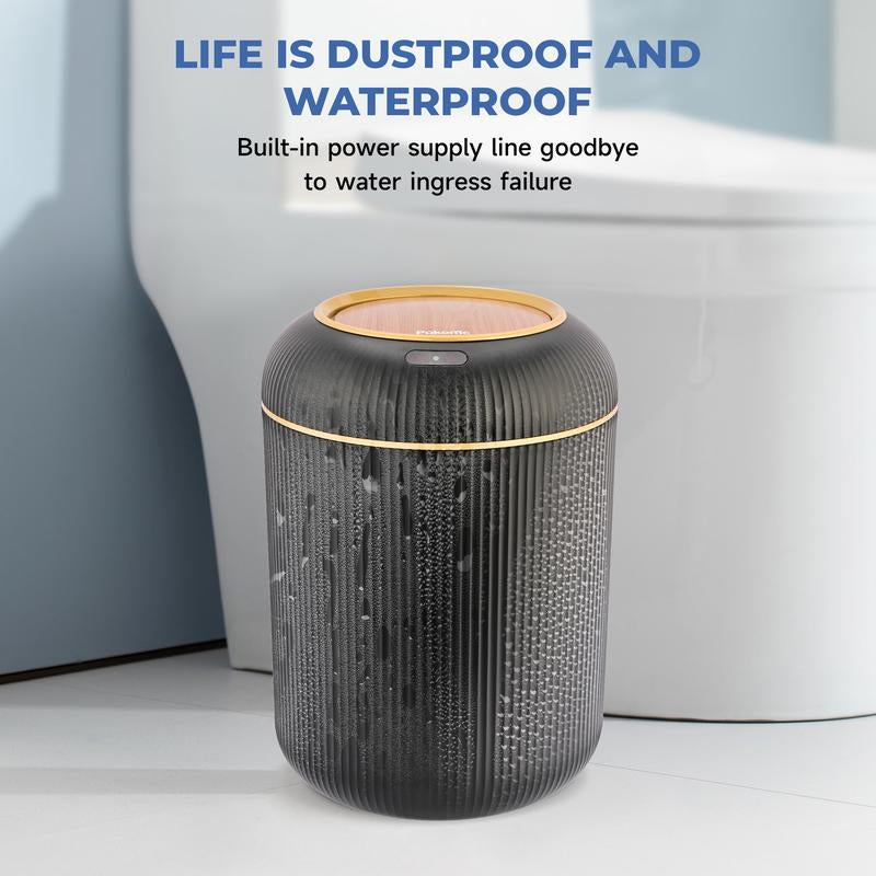 Effortlessly Clean & Elegant: Pukomc Touch-Free Motion Sensor Trash Can - Waterproof Waste Bin for Every Space