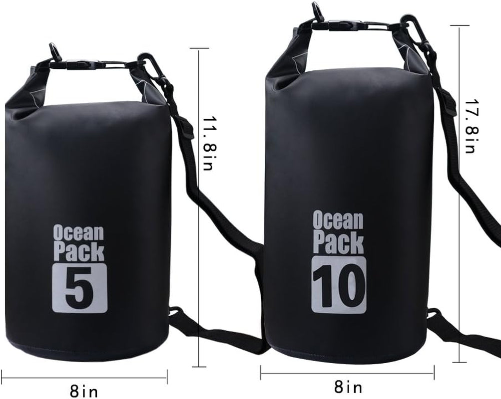 Floating Waterproof Dry Sack - Available in 2L, 5L, 10L, 20L, and 30L for Boating, Kayaking, Hiking, Snowboarding, Camping, Rafting, Fishing, and Backpacking