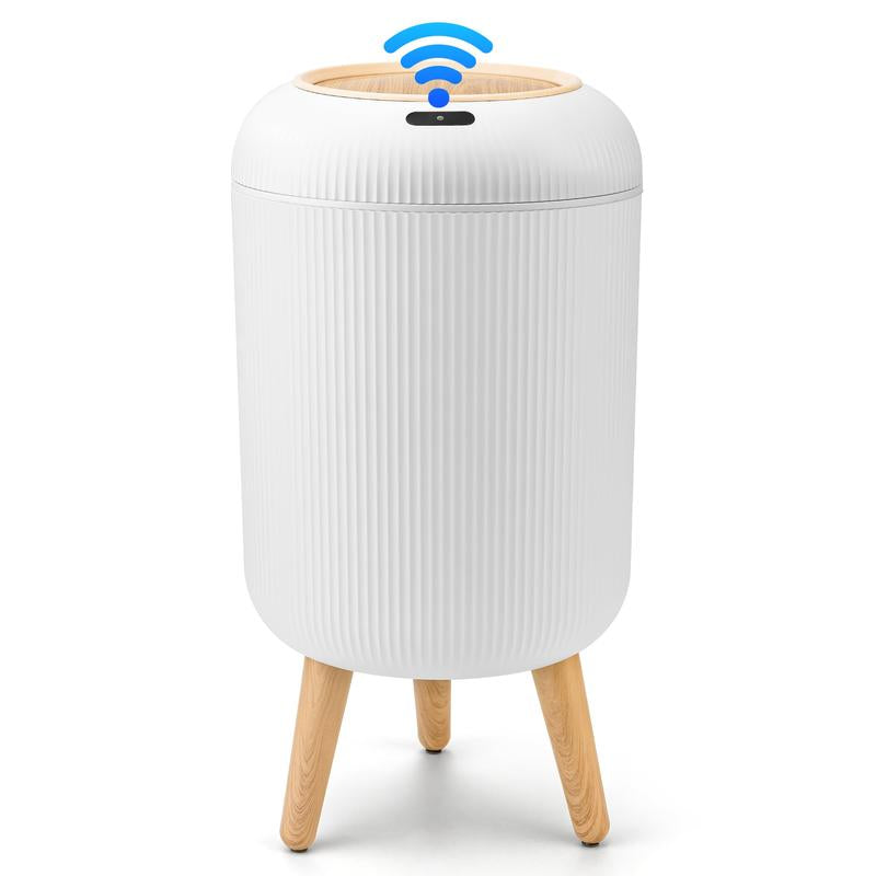 Effortlessly Clean & Elegant: Pukomc Touch-Free Motion Sensor Trash Can - Waterproof Waste Bin for Every Space
