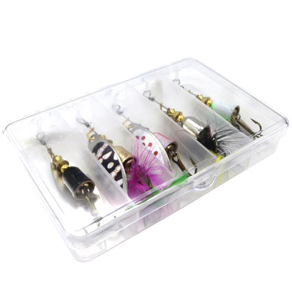 Fishing Spoon Lure Set - Metal Baits for Trout and Bass Fishing, Available in 5, 16, or 20 Pieces with Storage Case