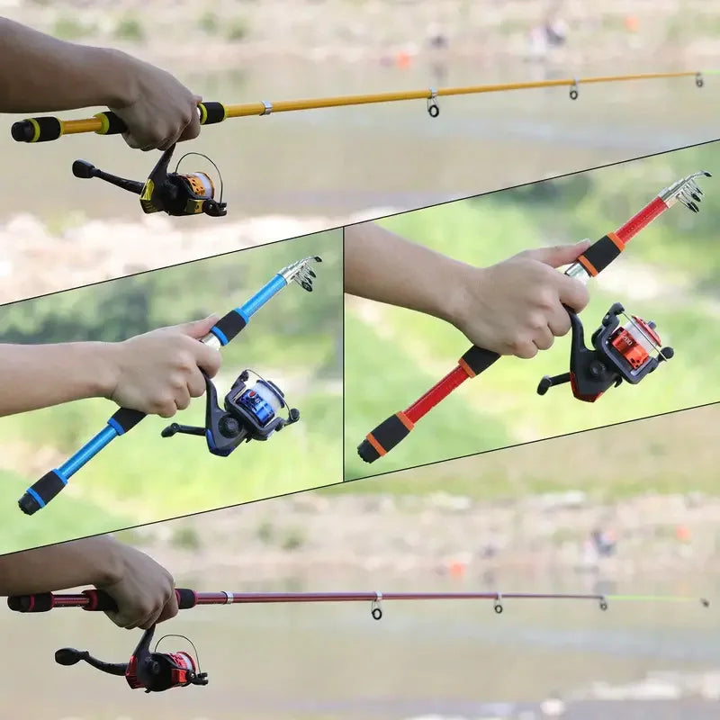 Ultimate Travel Fishing Kit: Telescopic Rod, Spinning Reel, Baits & Hooks Included!