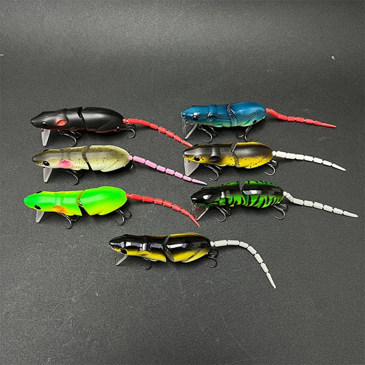 Artificial Rat Fishing Lure - 80mm 15g Vivid Plastic Crankbait for Pike Fishing Tackle Accessories