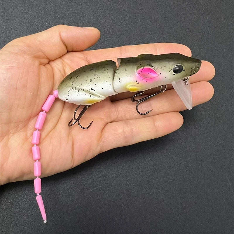 Artificial Rat Fishing Lure - 80mm 15g Vivid Plastic Crankbait for Pike Fishing Tackle Accessories