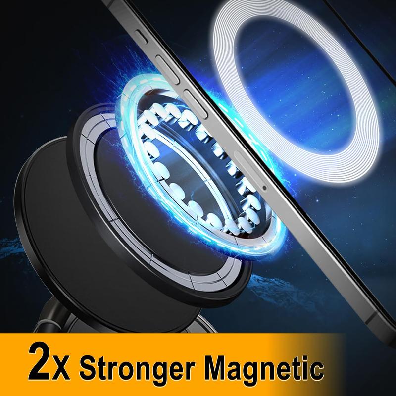 360 Rotating Magnetic Phone Mount for Vehicles and Surfaces - Compatible with iPhone and Android