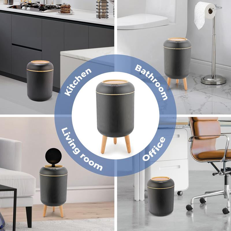 Effortlessly Clean & Elegant: Pukomc Touch-Free Motion Sensor Trash Can - Waterproof Waste Bin for Every Space