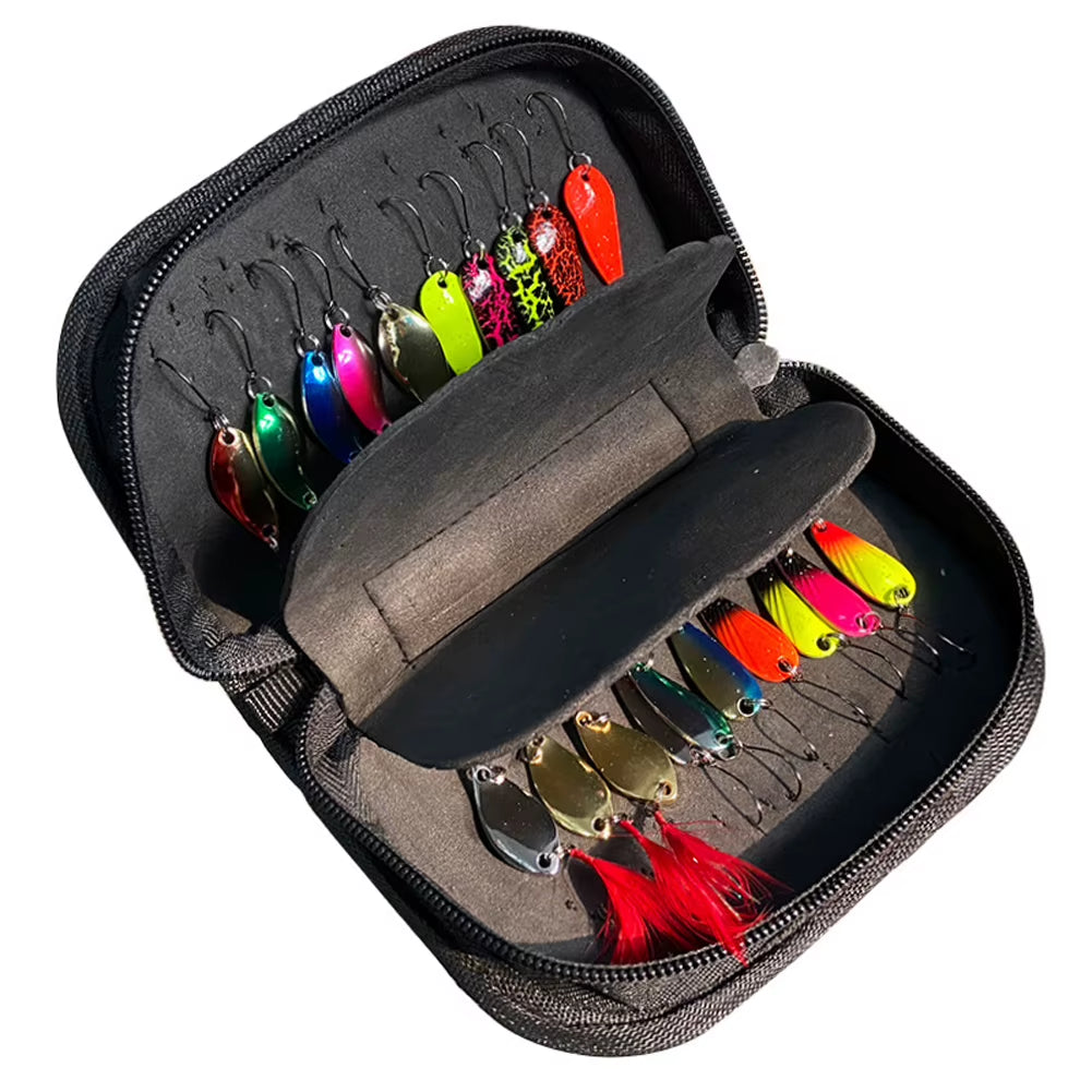 Fishing Spoon Lure Set - Metal Baits for Trout and Bass Fishing, Available in 5, 16, or 20 Pieces with Storage Case