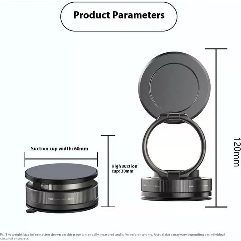 360 Rotating Magnetic Phone Mount for Vehicles and Surfaces - Compatible with iPhone and Android