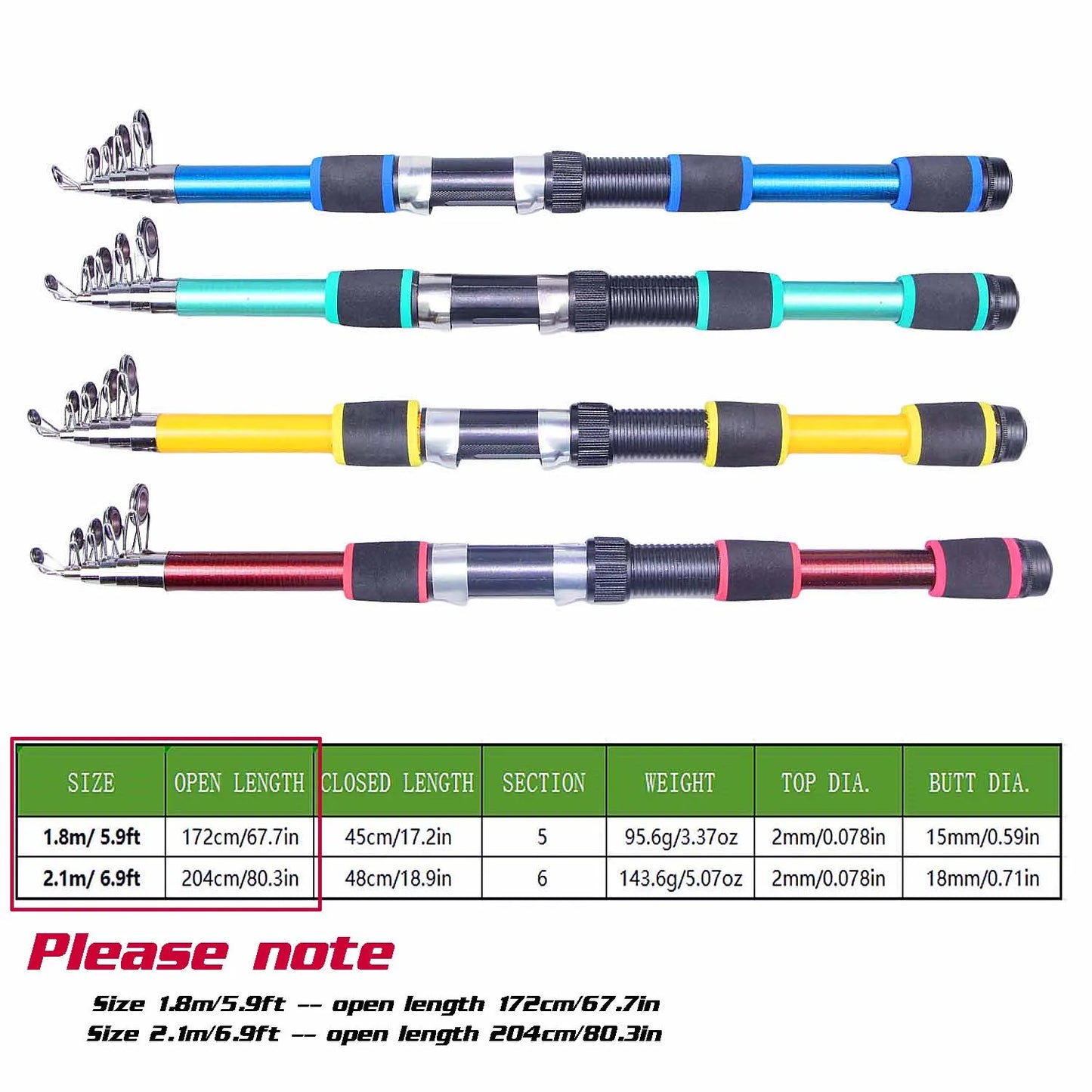 Santa King Fishing Rod Reel Combo- Fishing Full Kits with Telescopic Fishing Rod and Spinning Reel Baits Hooks Travel Pole Set